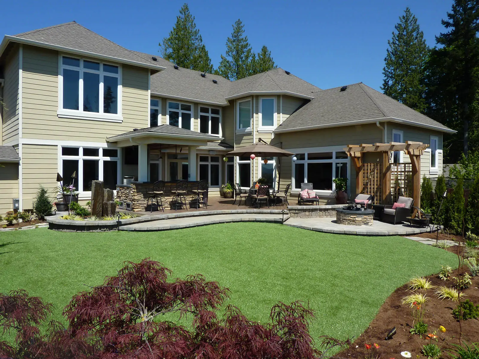 Featured image for “Beat Noblesville’s Weather Challenges: Achieve Effortless Beauty with Landscape Design Using Synthetic Grass”