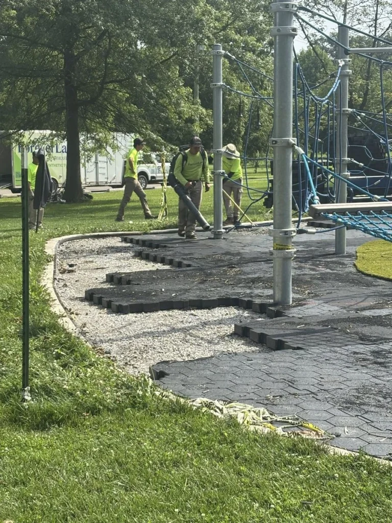 Burn Repair Playground Turf Restoration in New Castle