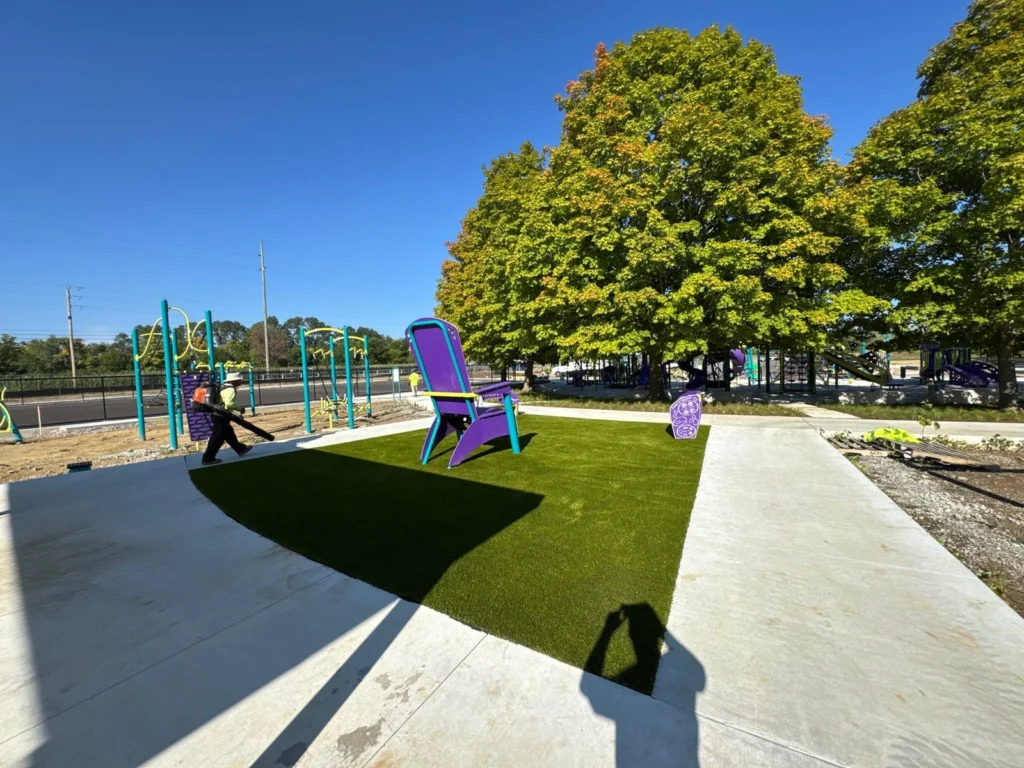 Safe Playground Turf Installation at Franklin Township Park