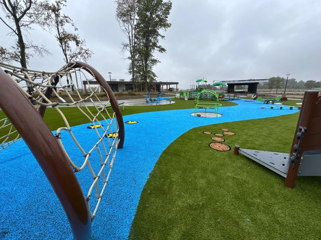 Playground Grass Installation at Ohio Twp Dest Playground